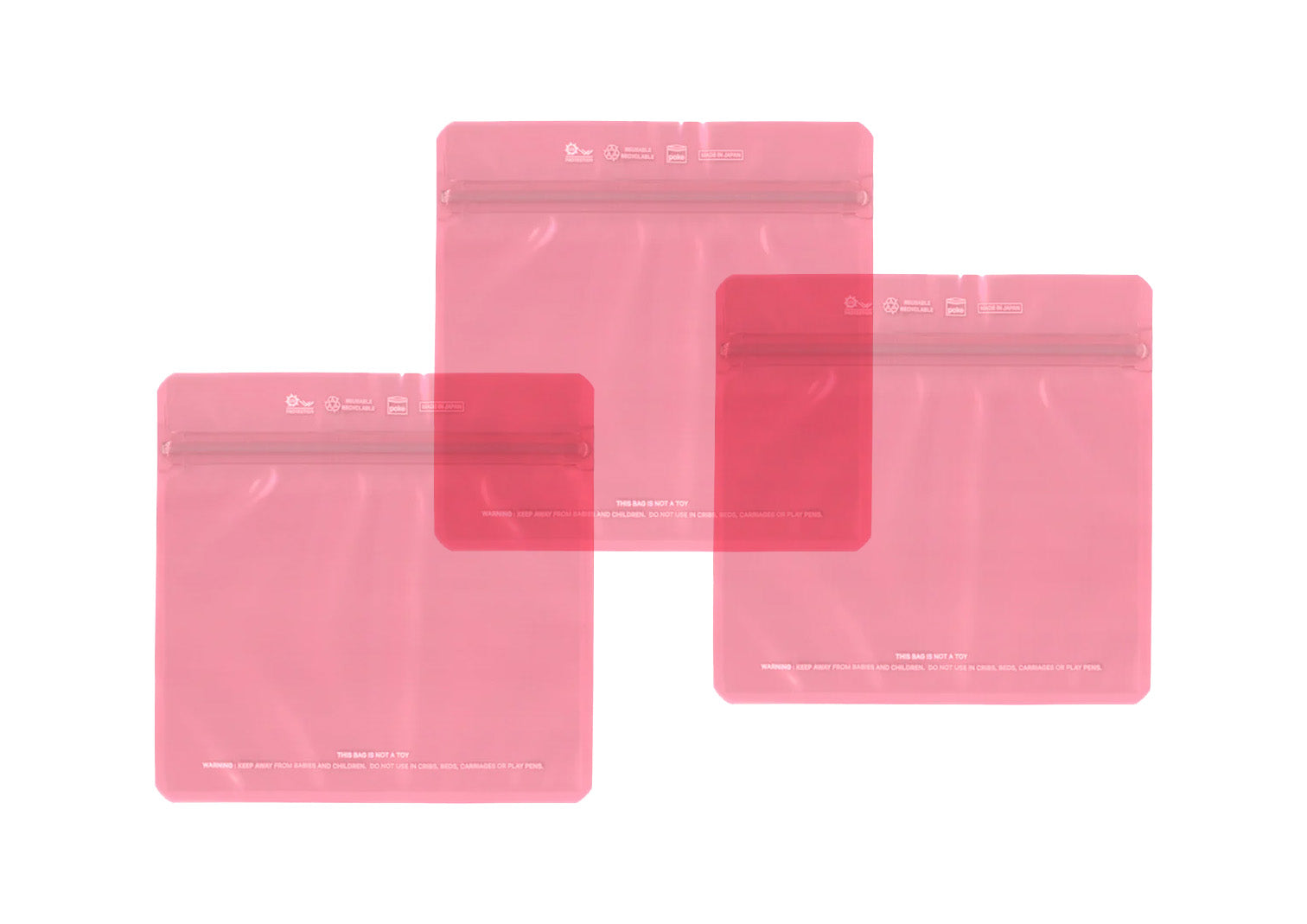 The Clandestine Clear Light Pink Set of Three