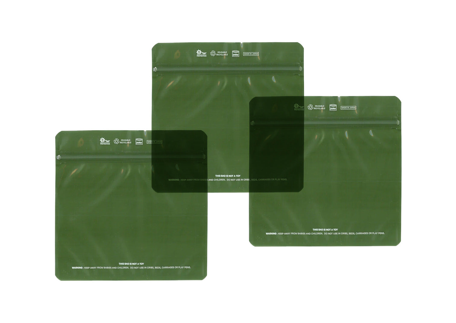 The Clandestine Clear Olive Drab Set of Three